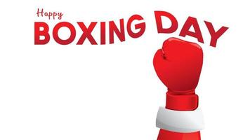 Boxing day vector illustration.Typography combined in a shape of boxing gloves