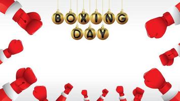 Boxing day vector illustration.Typography combined in a shape of christmas ball