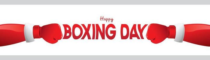 Boxing day vector illustration.Typography combined in a shape of boxing gloves