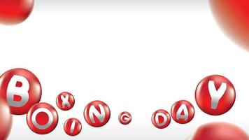 Boxing day vector illustration.Typography combined in a shape of red christmas ball