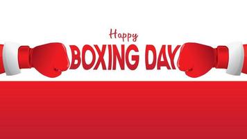 Boxing day vector illustration.Typography combined in a shape of boxing gloves