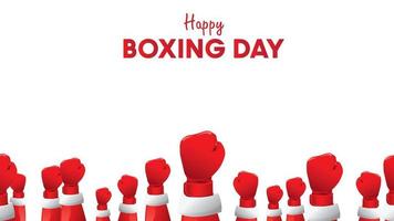 Boxing day vector illustration.Typography combined in a shape of boxing gloves