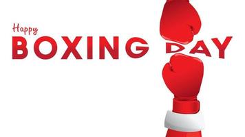 Boxing day vector illustration.Typography combined in a shape of boxing gloves