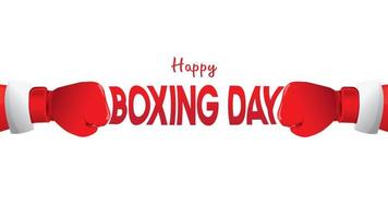 Boxing day vector illustration.Typography combined in a shape of boxing gloves