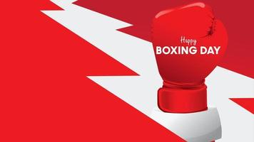 Boxing day vector illustration.Typography combined in a shape of boxing gloves