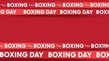 Boxing day vector illustration.Typography combined in a shape of ribbon and text with paper art and craft style