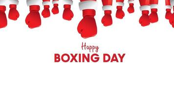 Boxing day vector illustration.Typography combined in a shape of boxing gloves