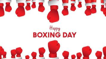 Boxing day vector illustration.Typography combined in a shape of boxing gloves