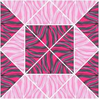 Contoured foliage mosaic seamless pattern. Abstract palm leaves tile. vector