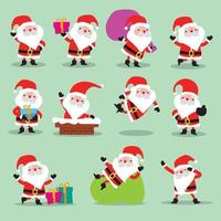 Collection of Christmas Santa Claus vector