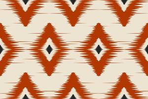 Fabric ikat pattern art. Geometric ethnic seamless pattern traditional. American, Mexican style. vector