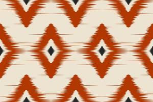 Fabric ikat pattern art. Geometric ethnic seamless pattern traditional. American, Mexican style. vector