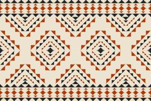 Carpet ethnic ikat art. Geometric seamless pattern in tribal. Mexican style. vector