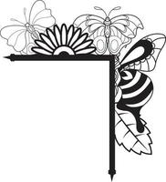 Laser Cut Butterfly door Corner vector