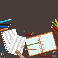 Editable Back to School Equipment Vector Illustration for Text Background of Education Related Design