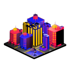 Isometric building arrangement png