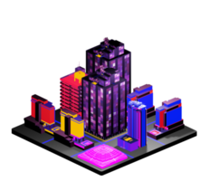 Isometric building arrangement png