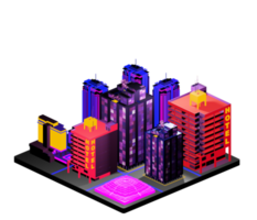 Isometric building arrangement png