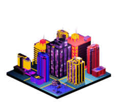 Isometric building arrangement png