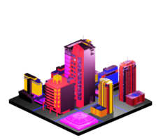 Isometric building arrangement png