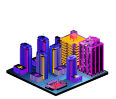 Isometric building arrangement png