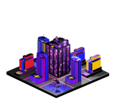 Isometric building arrangement png