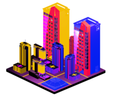 isometrische gebouw arrangement png