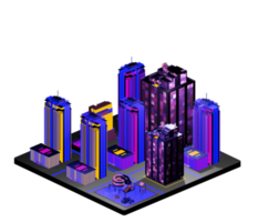 Isometric building arrangement png