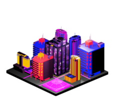 Isometric building in retro style png