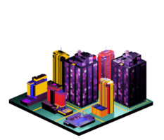 Isometric building arrangement png