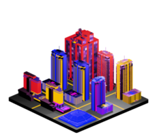 Isometric building in retro style png