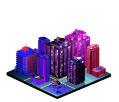 Isometric building arrangement png