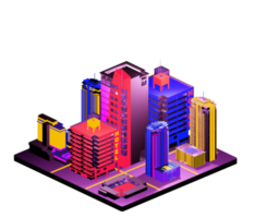 Isometric building in retro style png