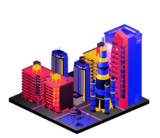 isometrische gebouw arrangement png