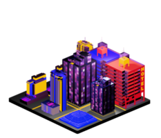 Isometric building in retro style png