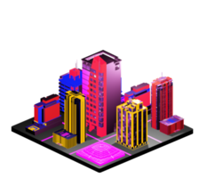 Isometric building in retro style png