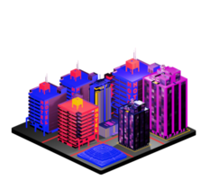 Isometric building arrangement png