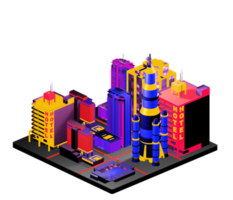 Isometric building arrangement png