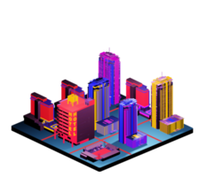 Isometric building arrangement png