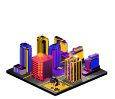 Isometric building arrangement png