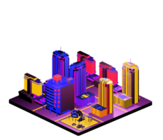 Isometric building arrangement png