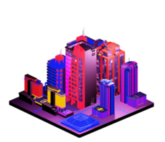 Isometric building in retro style png