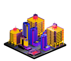 Isometric building arrangement png