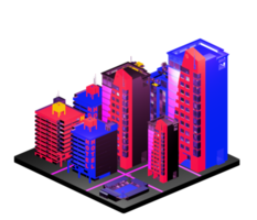 Isometric building arrangement png