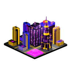 Isometric building arrangement png