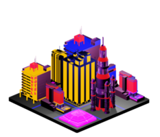 Isometric building arrangement png