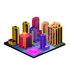 Isometric building arrangement png