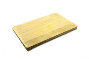 rectangular wooden cutting board for cutting food isolated on a white photo