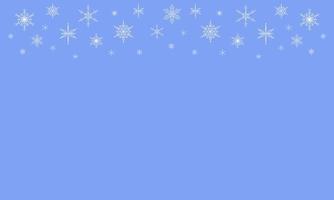Banner with snowflakes on the top edge on a blue background. vector illustration