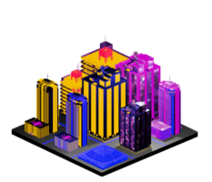 Isometric building arrangement png